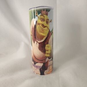Shrek Stainless Steel Skinny Tumbler 20 Oz Hand Wash.  New 8 Inches Tall Shrek